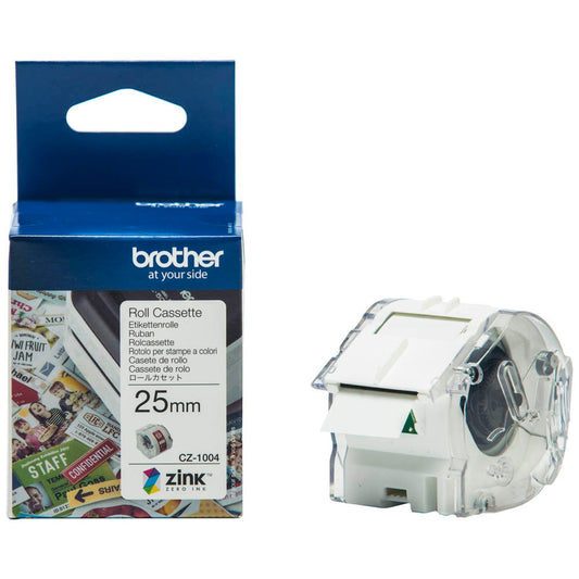 brother Endlospapierrolle für Etikettendrucker weiß 25,0 mm x 5,0 m | CZ-1004