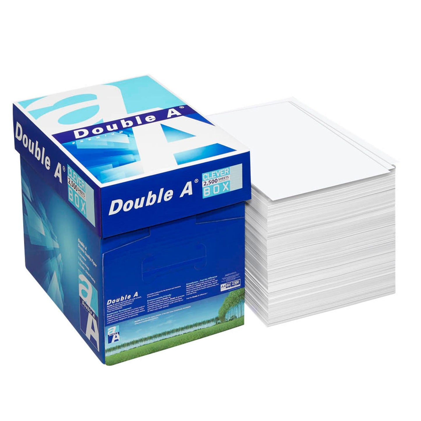 Double A Kopierpapier PREMIUM DIN A4 80 g/qm Maxi-Box | 5226 080 10 00 3 | 1 Box = 2.500 Blatt