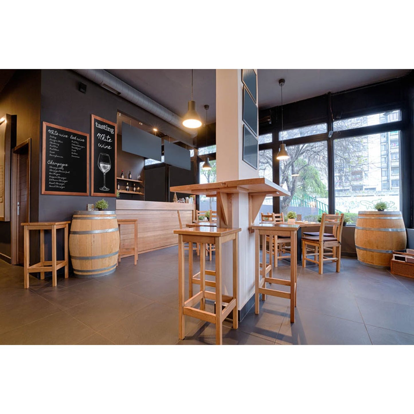Showdown® Displays Kreidetafel Natura 56,0 x 120,0 cm Natural Wood | CHBLB56X120