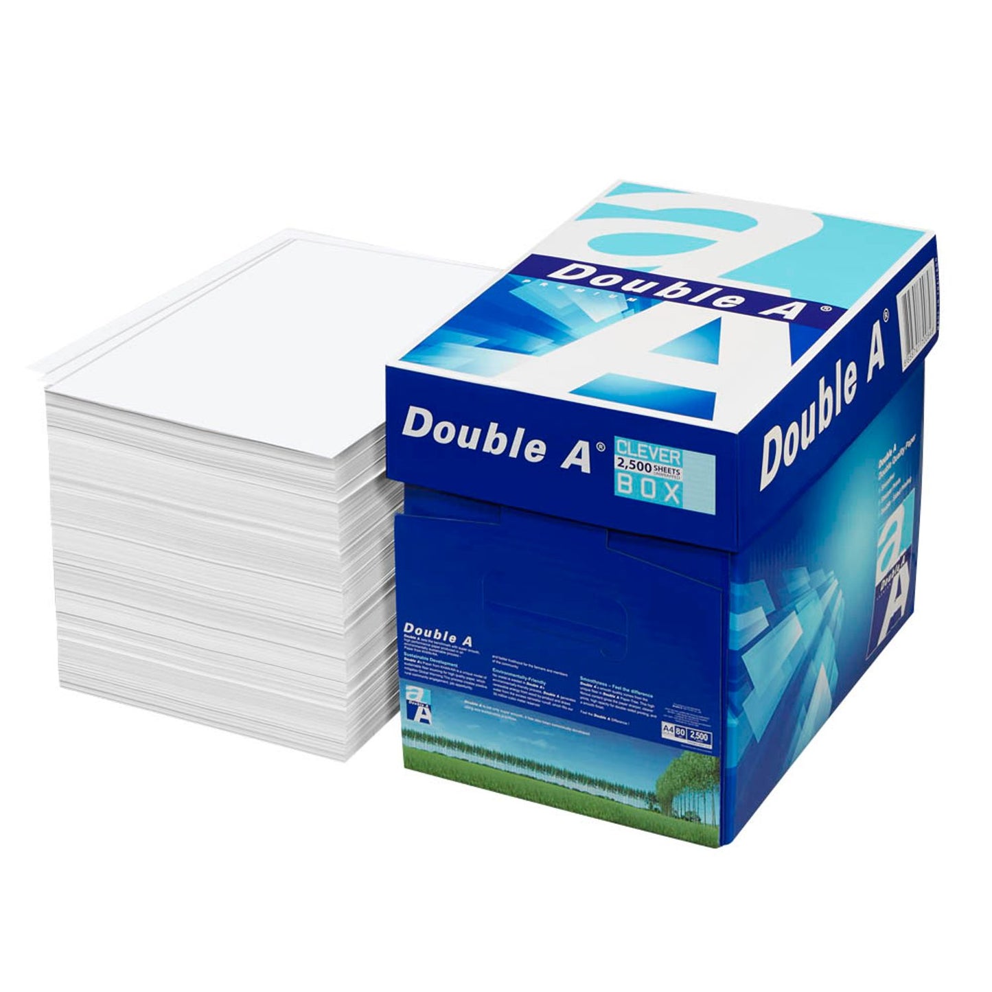 Double A Kopierpapier PREMIUM DIN A4 80 g/qm Maxi-Box | 5226 080 10 00 3 | 1 Box = 2.500 Blatt