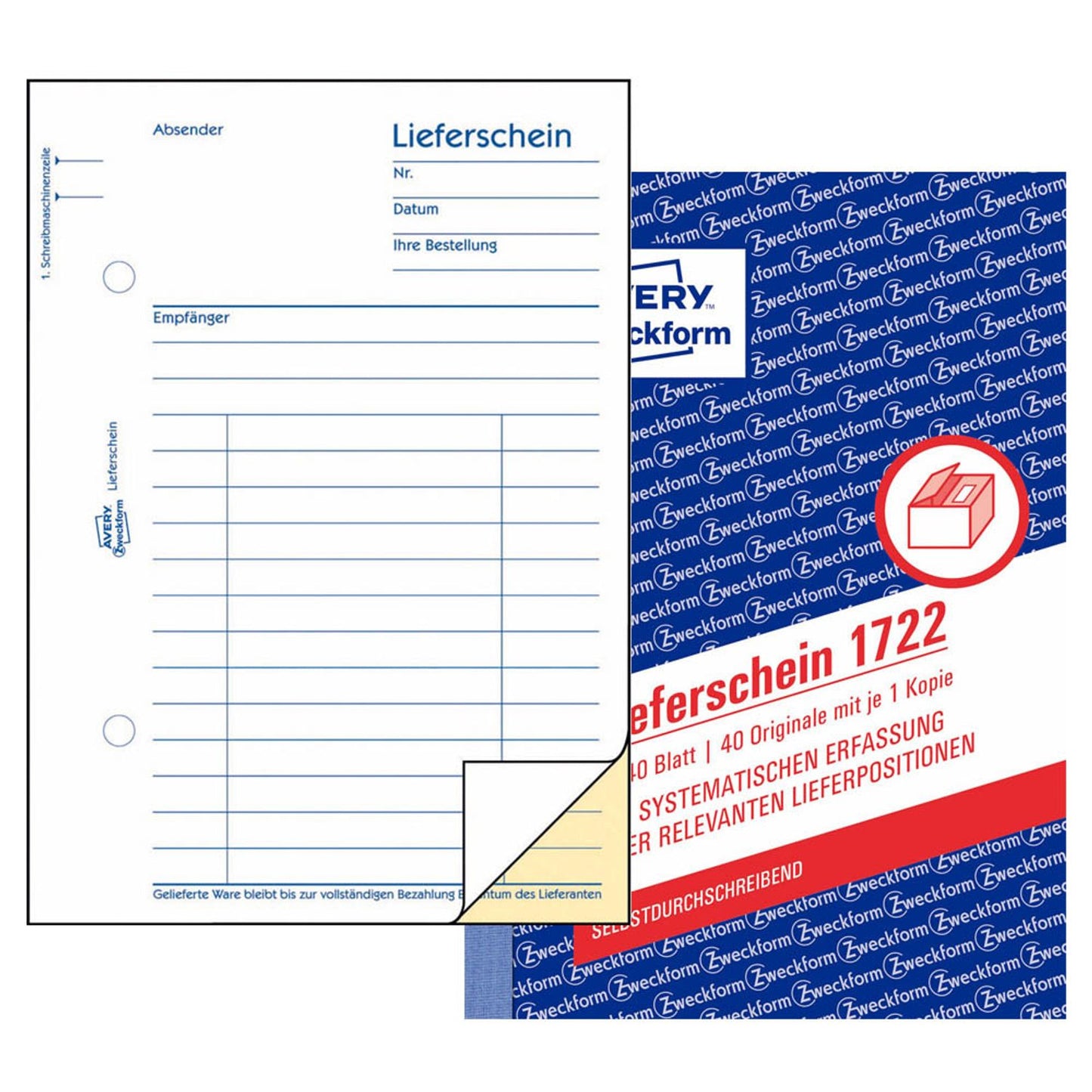 AVERY Zweckform Lieferschein Formularbuch | 1722