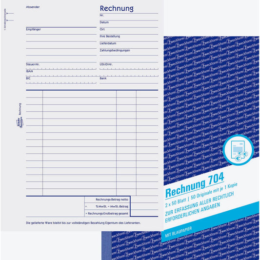 AVERY Zweckform Rechnung Formularbuch | 704