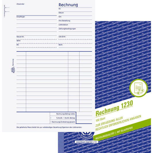 AVERY Zweckform Rechnung Formularbuch | 1230