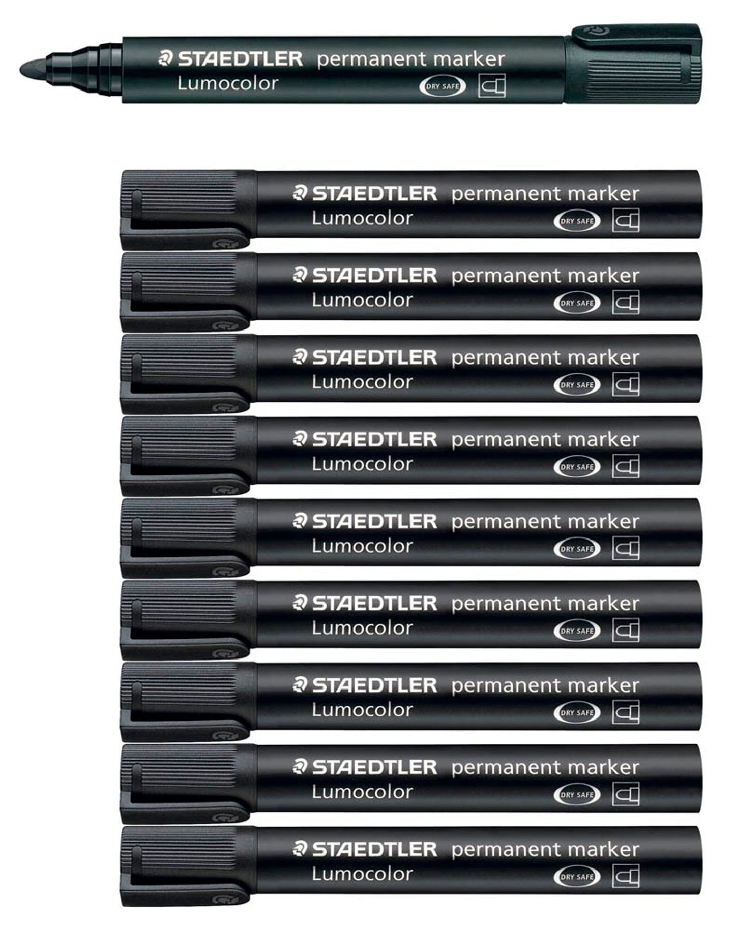 STAEDTLER Lumocolor Permanentmarker schwarz 2,0 mm, St.
