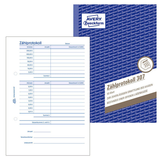 AVERY Zweckform Zählprotokoll Formularbuch | 307