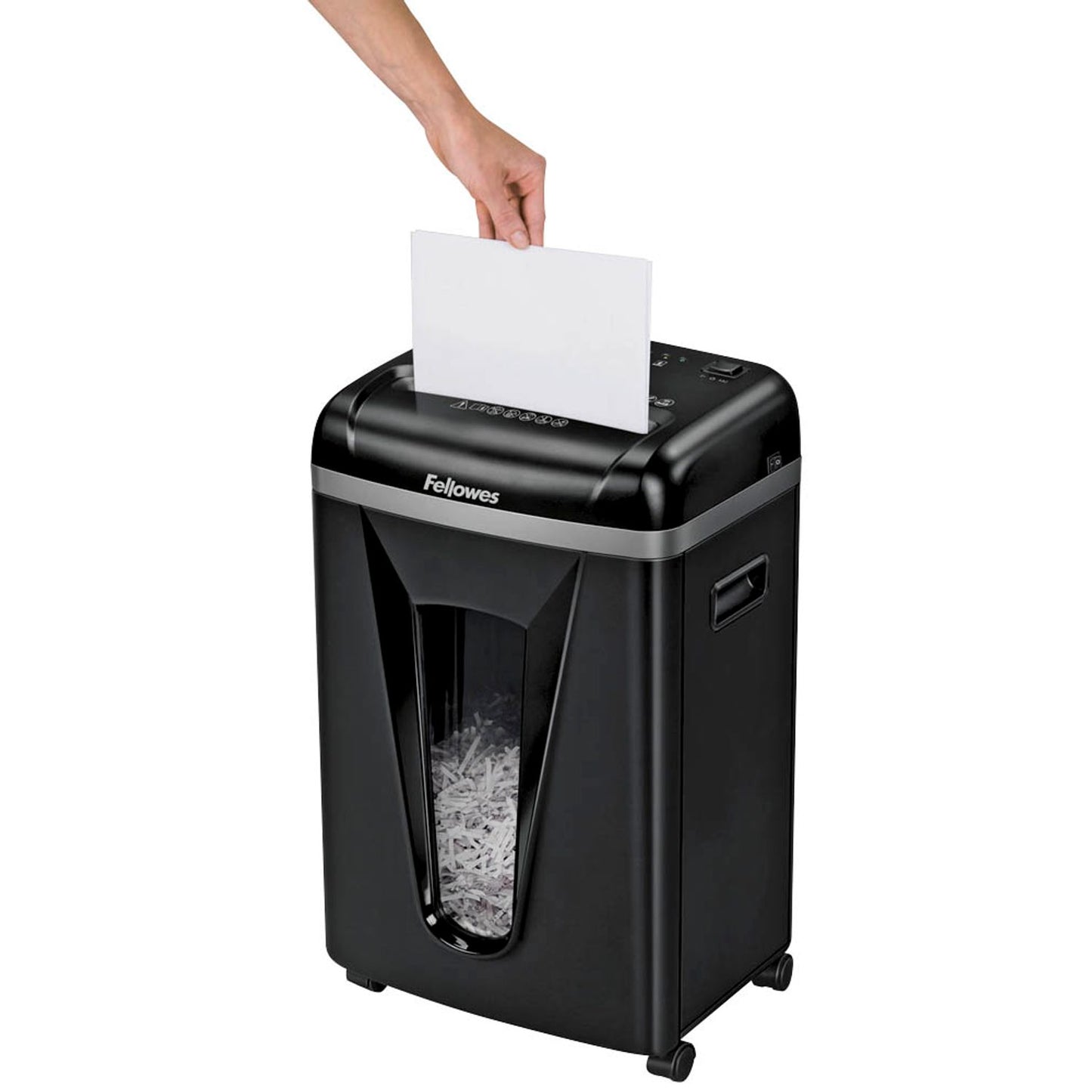 Fellowes Powershred 450M Aktenvernichter mit Partikelschnitt P-5, 2 x 12 mm, bis , schwarz | 4074101