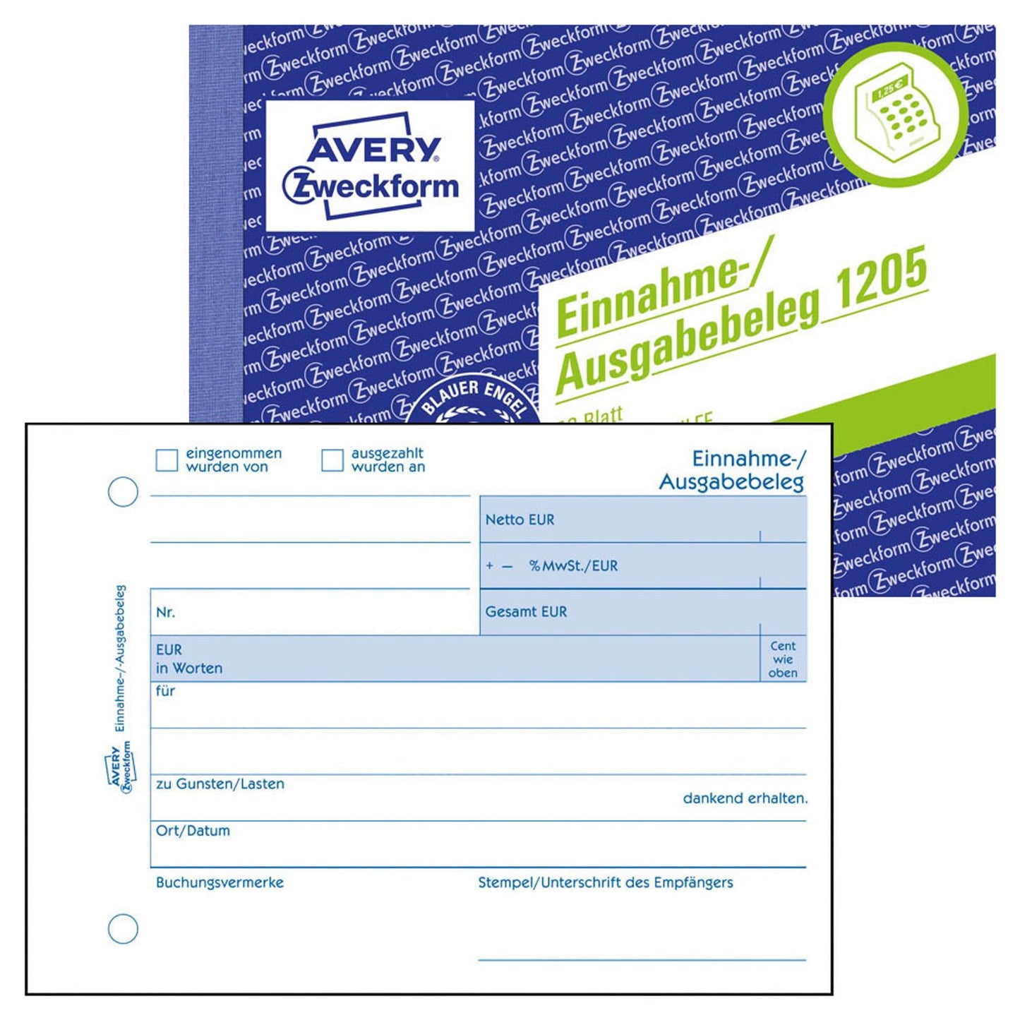 AVERY Zweckform Einnahme-/Ausgabebeleg Formularbuch | 1205