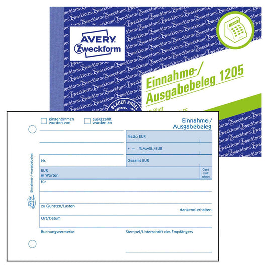 AVERY Zweckform Einnahme-/Ausgabebeleg Formularbuch | 1205