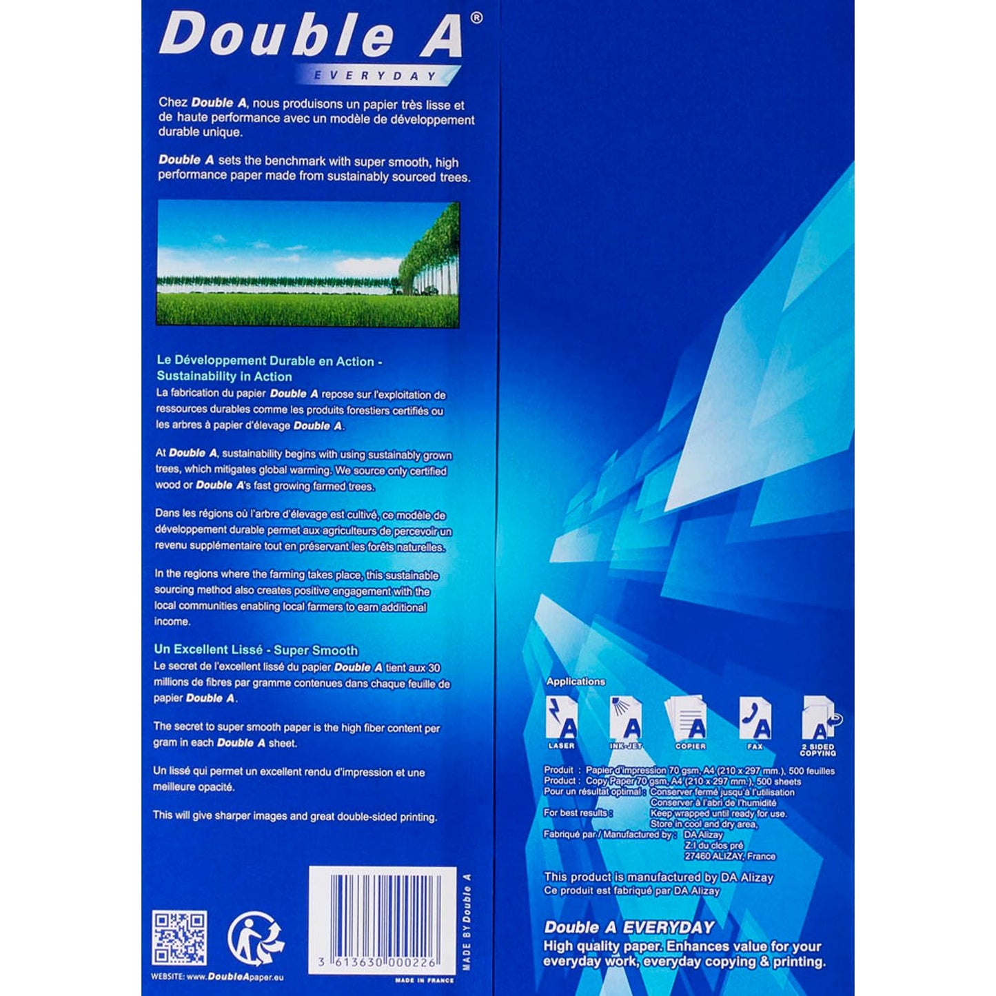 Double A Kopierpapier Everyday DIN A4 70 g/qm | 522 607 010 001 | 1 Pack = 500 Blatt