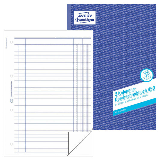 AVERY Zweckform Kolonnen-Durchschreibebuch Formularbuch | 450