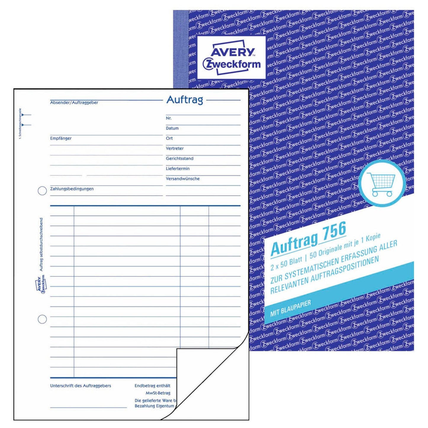 AVERY Zweckform Auftrag Formularbücher | 756