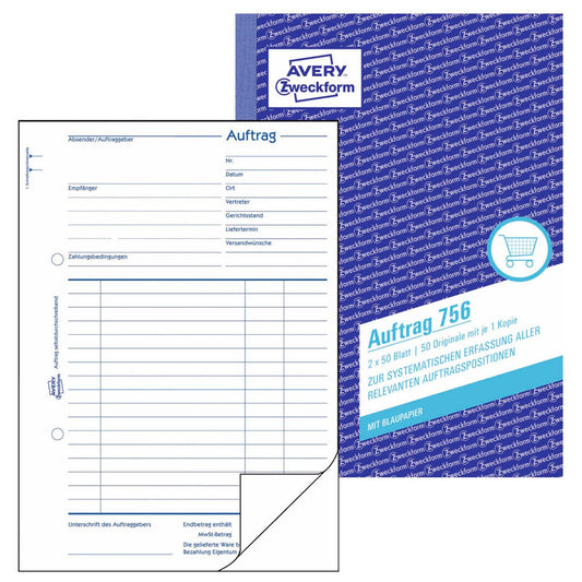 AVERY Zweckform Auftrag Formularbücher | 756
