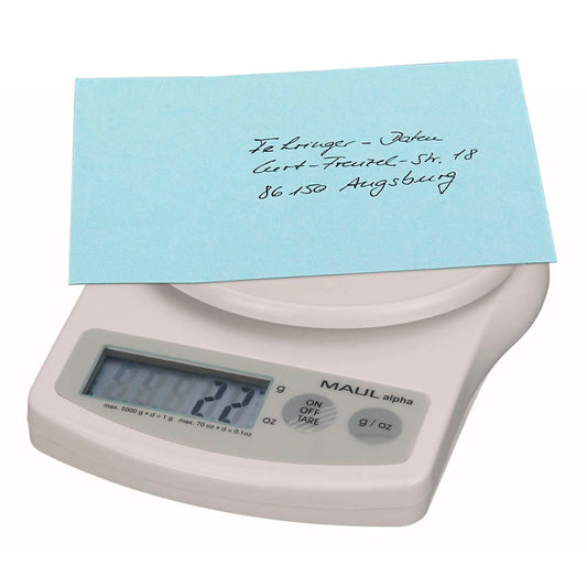 MAUL Briefwaage alpha weiß für max. 5,0 kg | 1645002