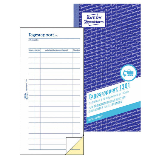 AVERY Zweckform Tagesrapport Formularbuch | 1301