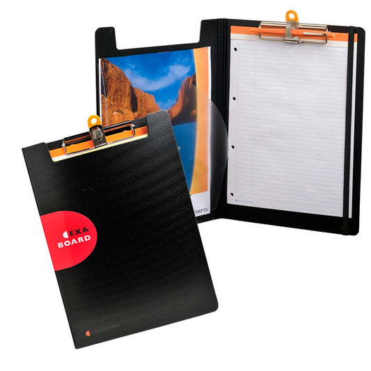 Exacompta Klemmbrettmappen Exaboard Klappe DIN A4 schwarz Kunststoff | 52134E