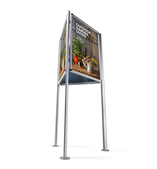 Showdown® Displays Kundenstopper silber 3 Fächer