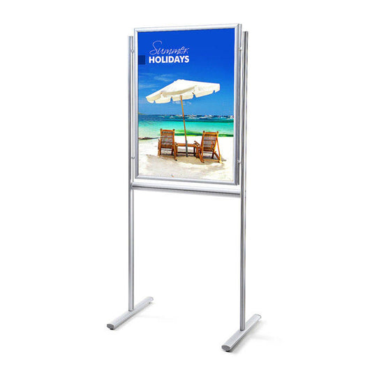 Showdown® Displays Kundenstopper silber 2 Fächer