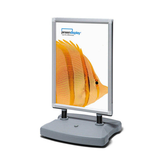 Showdown® Displays Kundenstopper Windtalker silber 2 Fächer