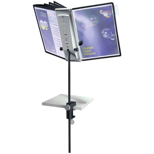 DURABLE Sichttafelsystem SHERPA® Display System desk clamp 10 DIN A4 schwarz mit . Sichttafeln | 581800