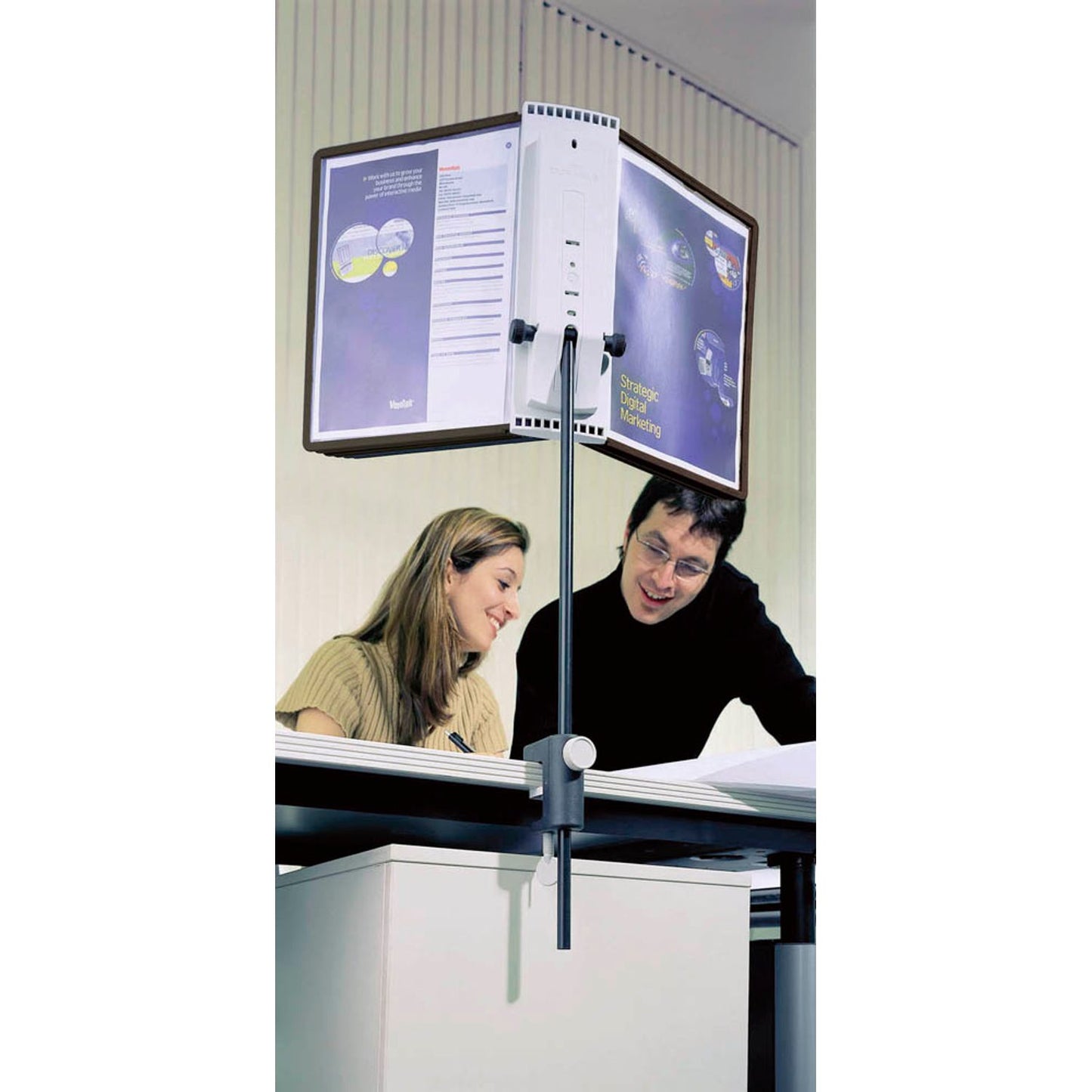 DURABLE Sichttafelsystem SHERPA® Display System desk clamp 10 DIN A4 schwarz mit . Sichttafeln | 581800
