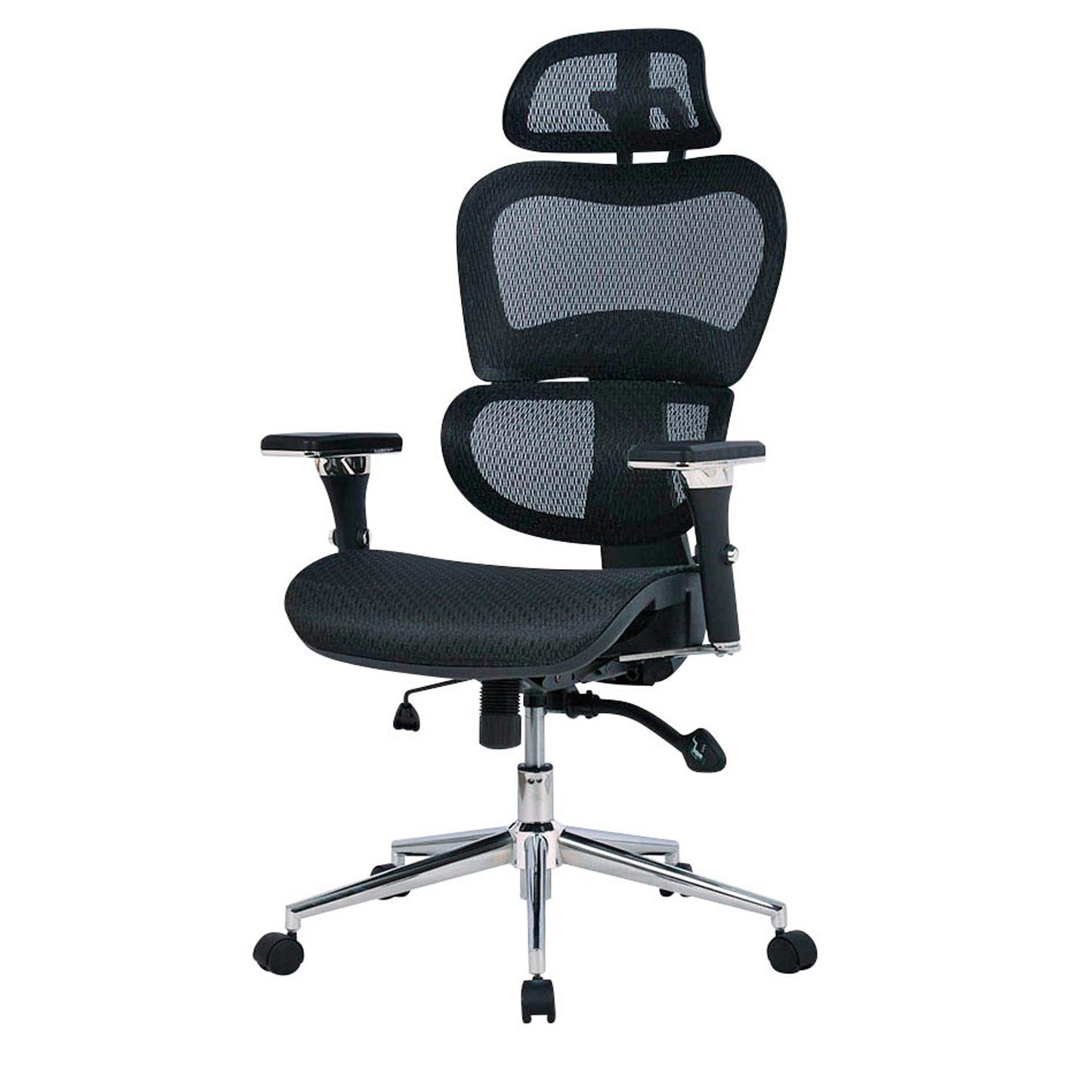 neutral Bürostuhl Mesh, Stoff schwarz, Gestell chrom | BT-1388F-1K