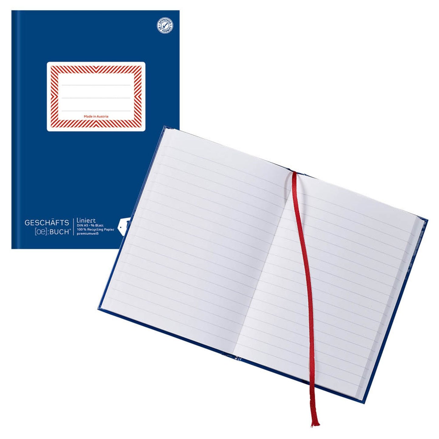 Ursus Geschäftsbuch OE DIN A4 liniert, blau Hardcover 192 Seiten | 608394