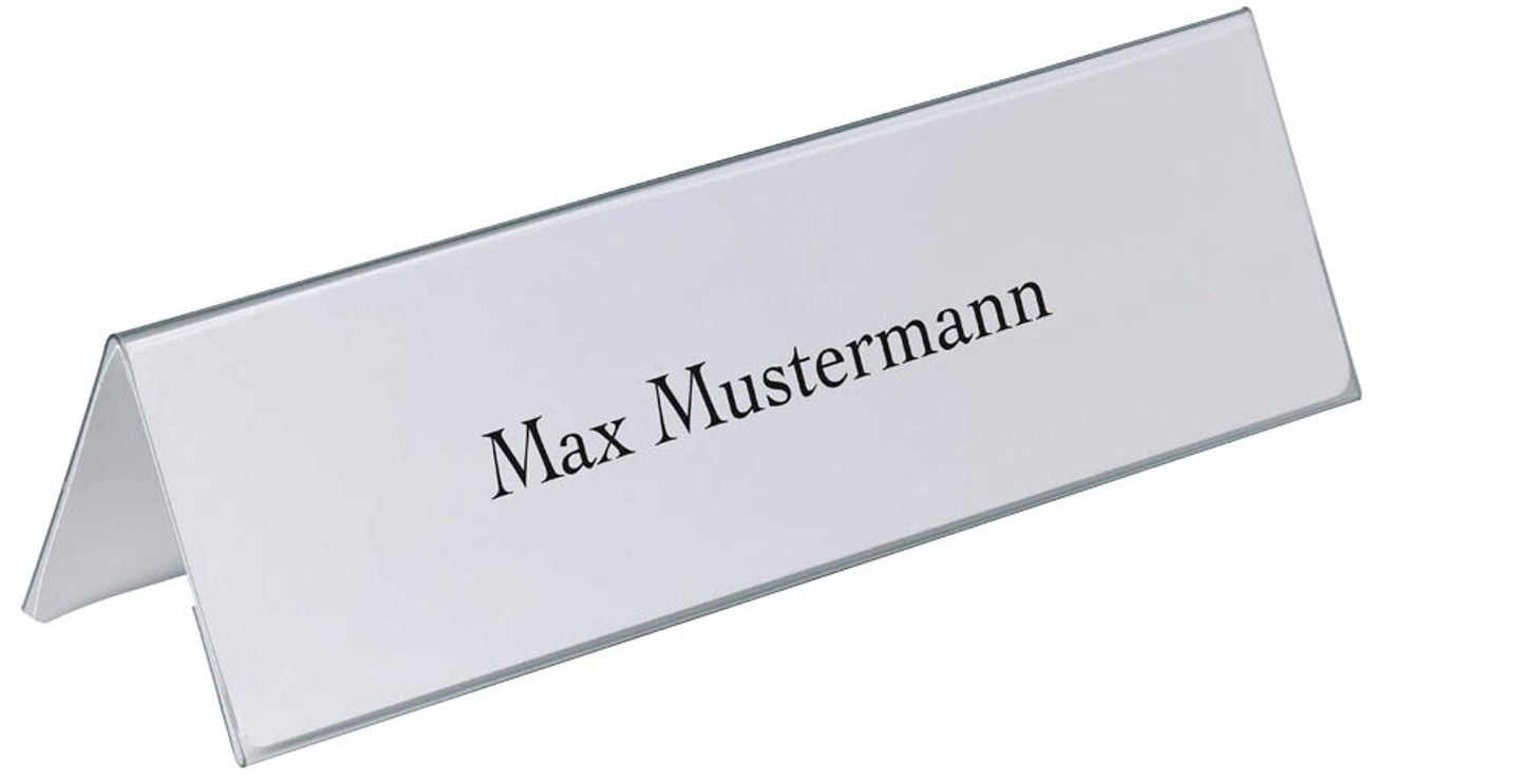 DURABLE Tischnamensschilder transparent, 25 St.