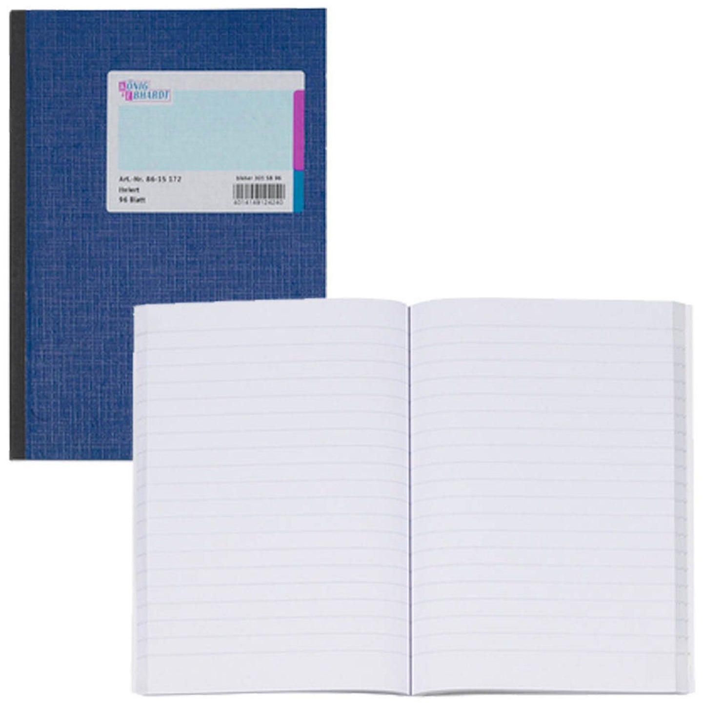 KÖNIG & EBHARDT Geschäftsbuch DIN A5 liniert, blau Softcover 192 Seiten | 861517201