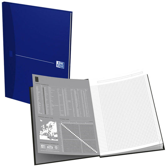 OXFORD Notizbuch Office Essentials DIN A4 kariert, blau Hardcover 192 Seiten | 100102357