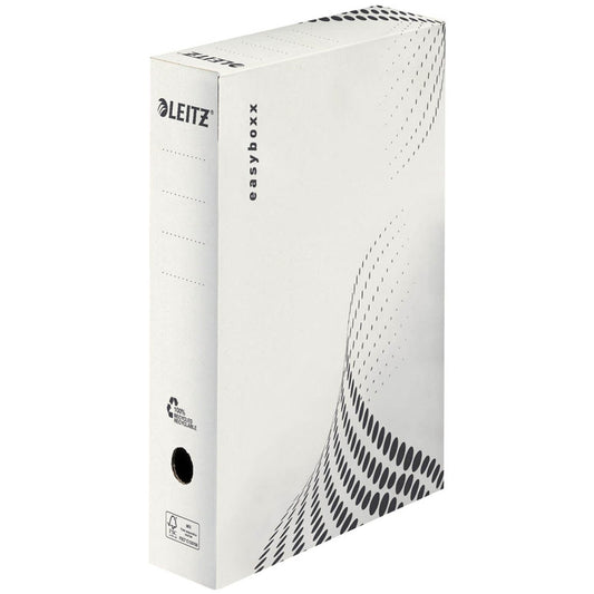 LEITZ Archivboxen easyboxx weiß 8,0 x 35,0 x 25,0 cm | 61310000 | 1 Pack = 25 St.