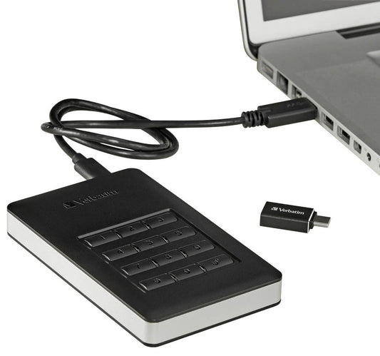 verbatim Store 'n' Go Secure Portable externe HDD-Festplatte schwarz, silber