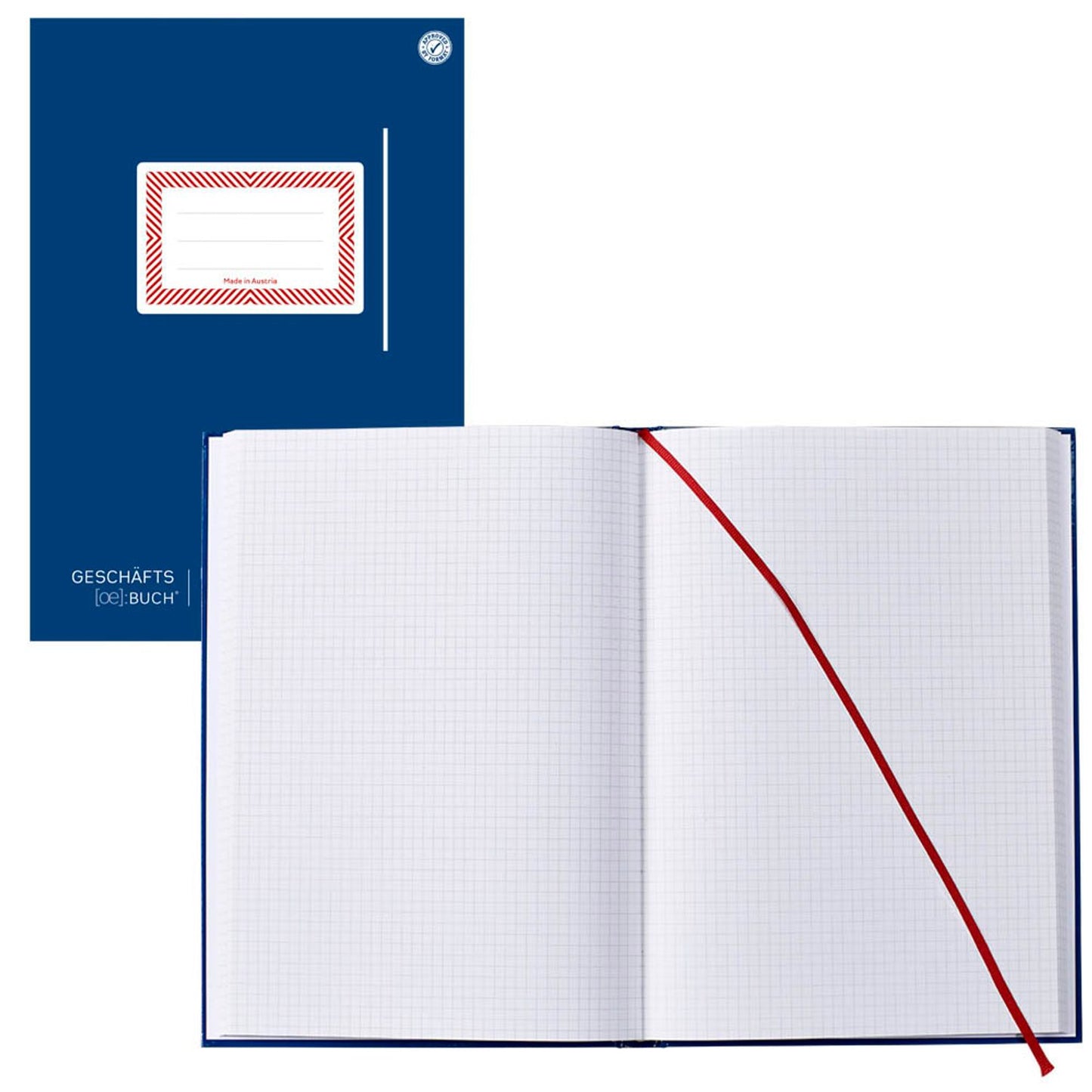 Ursus Geschäftsbuch Ö-Geschäftsbuch DIN A4 kariert, blau Hardcover 192 Seiten | 608393