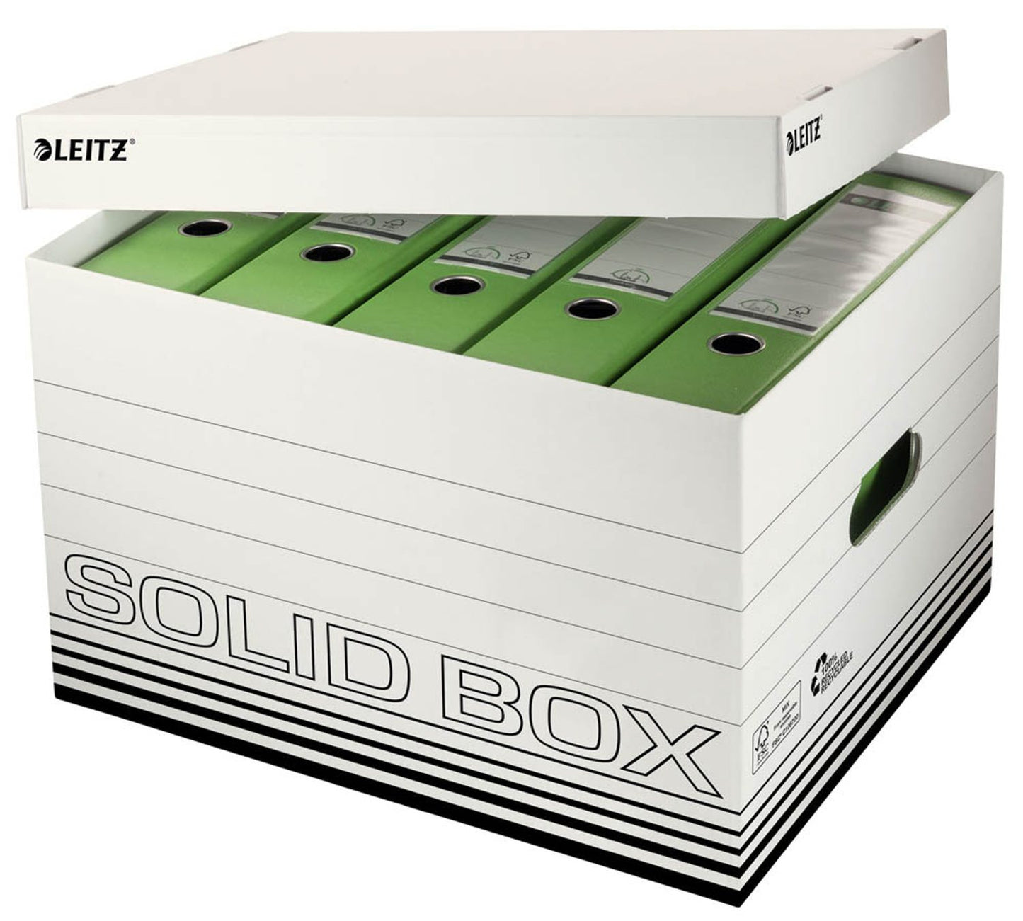 10 LEITZ Archivcontainer Solid weiß