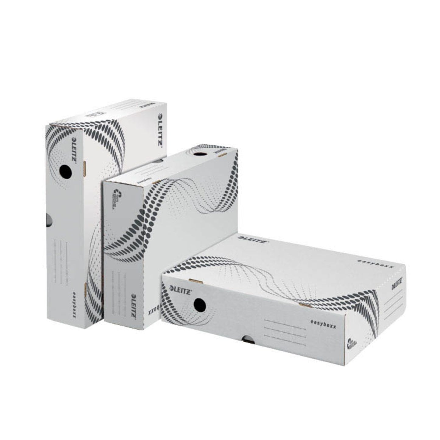LEITZ Archivboxen easyboxx weiß 8,0 x 35,0 x 25,0 cm | 61340000 | 1 Pack = 25 Pack