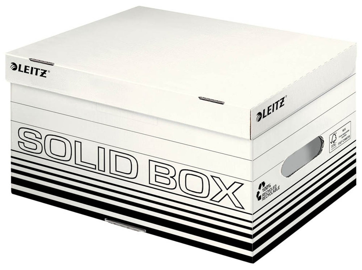 10 LEITZ Archivcontainer Solid weiß