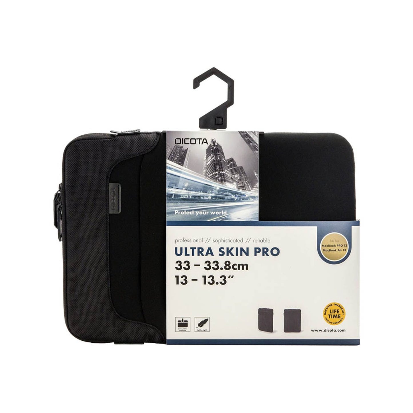 DICOTA Laptoptasche Ultra Skin Pro Recycling-PET schwarz bis 33,8 cm (13,3 Zoll) | D31097