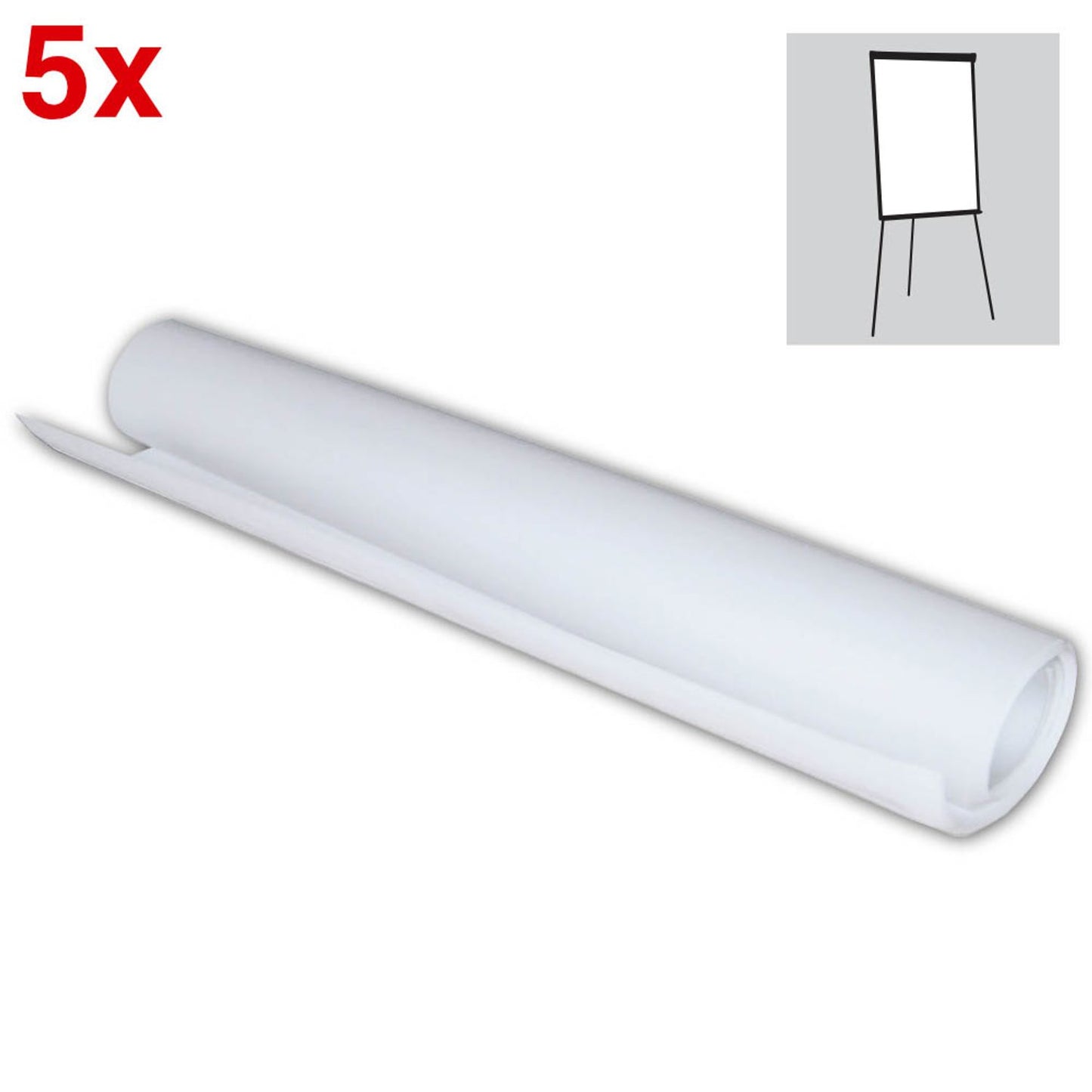 FRANKEN Flipchart-Papier 68,0 x 98,0 cm, 20 Blatt, 5 Blöcke