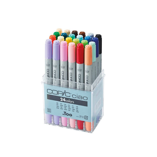 COPIC® Ciao Layoutmarker-Set farbsortiert 1,0 + 6,0 mm | 22075524 | 1 Pack = 24 St.
