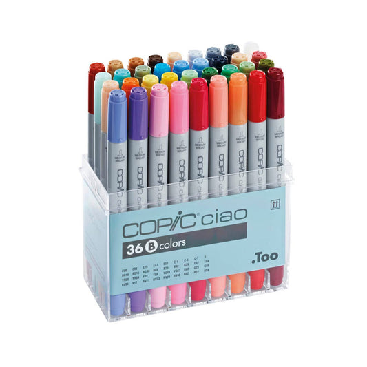 COPIC® Ciao B Layoutmarker-Set farbsortiert 1,0 + 6,0 mm | 22075362 | 1 Pack = 36 St.