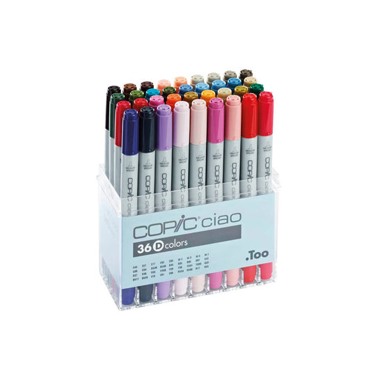 COPIC® Ciao D Layoutmarker-Set farbsortiert 1,0 + 6,0 mm | 22075364 | 1 Pack = 36 St.
