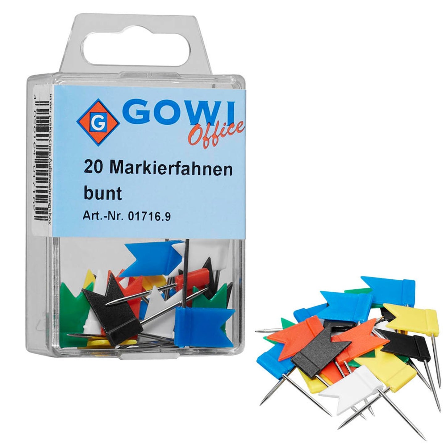 Gowi Markierungsfahnen farbsortiert | 01716.9 | 1 Pack = 20 St.