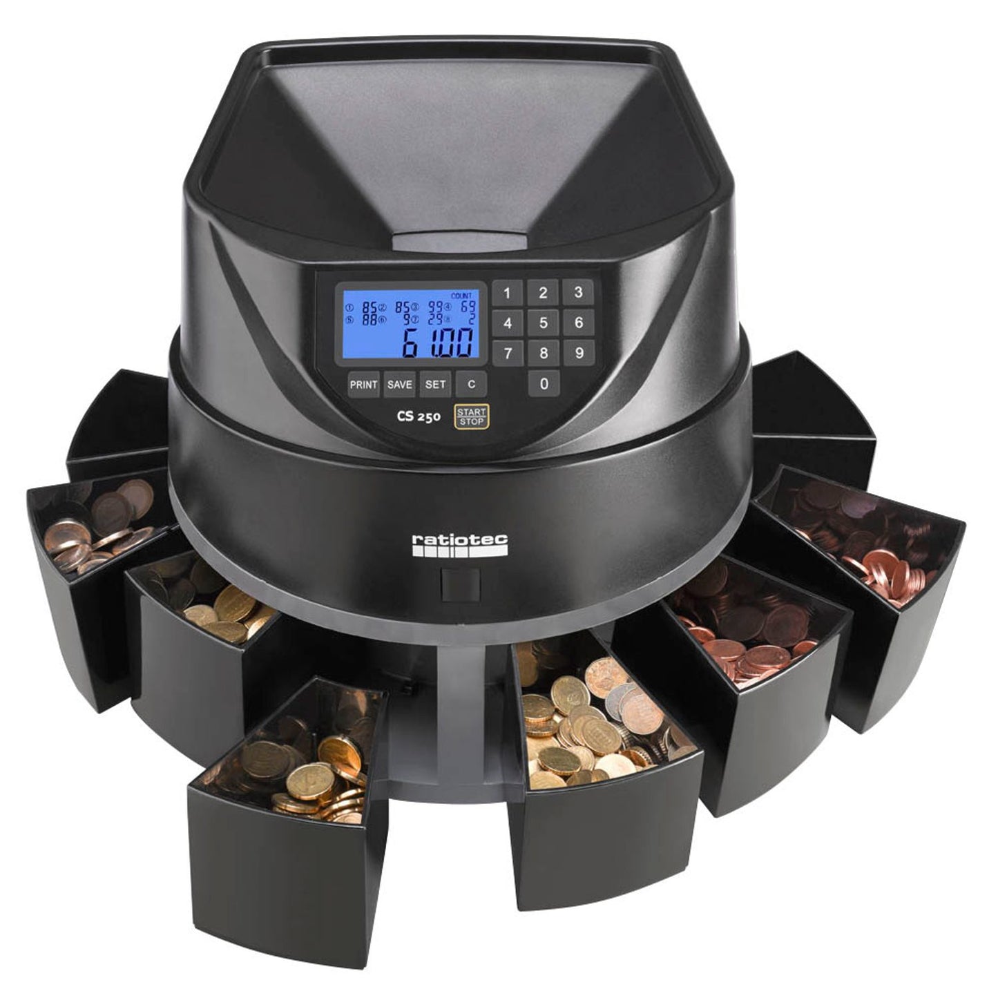 ratiotec Münzzähl- und Sortiermaschine CS 250 | 946344