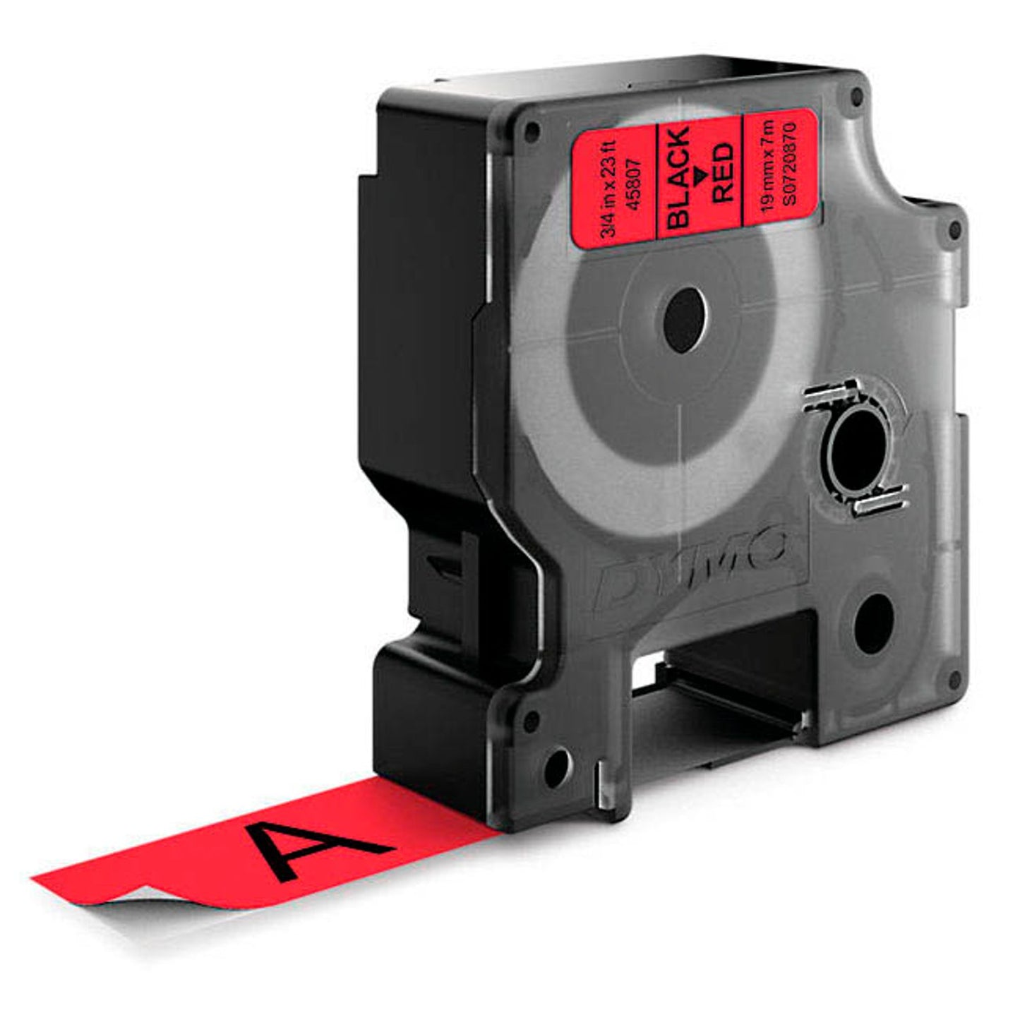 DYMO Schriftband D1 , 19 mm schwarz auf rot | S0720870