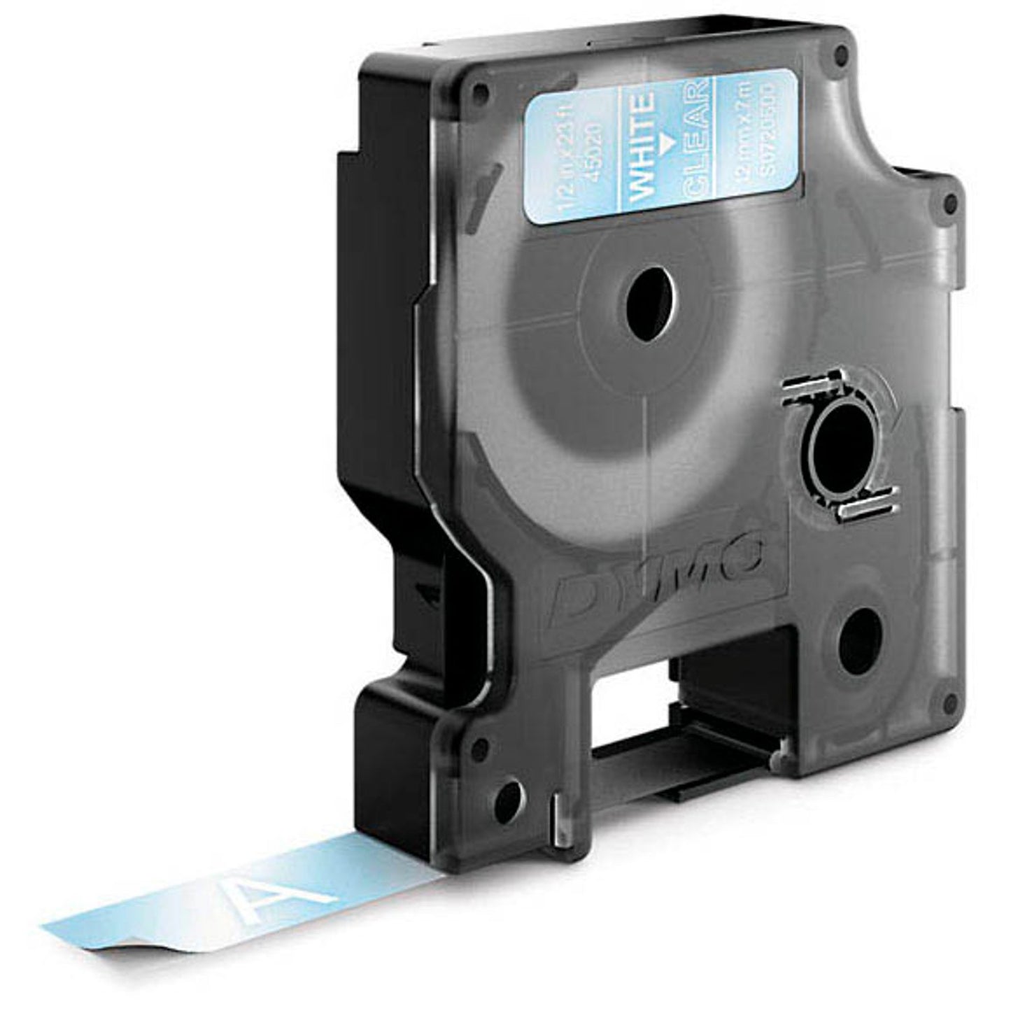 DYMO Schriftband D1 , 12 mm weiß auf transparent | S0720600
