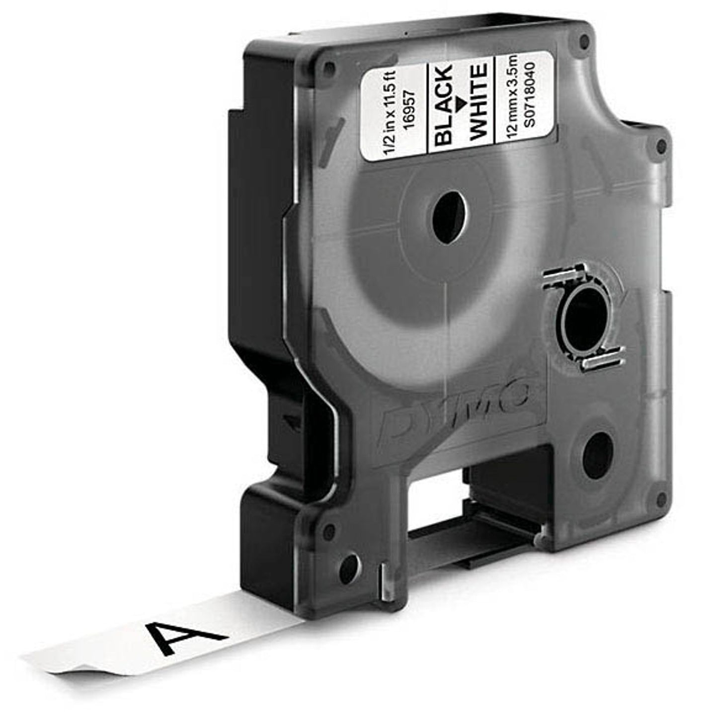 DYMO Schriftband D1 16957 , 12 mm schwarz auf weiß | S0718040
