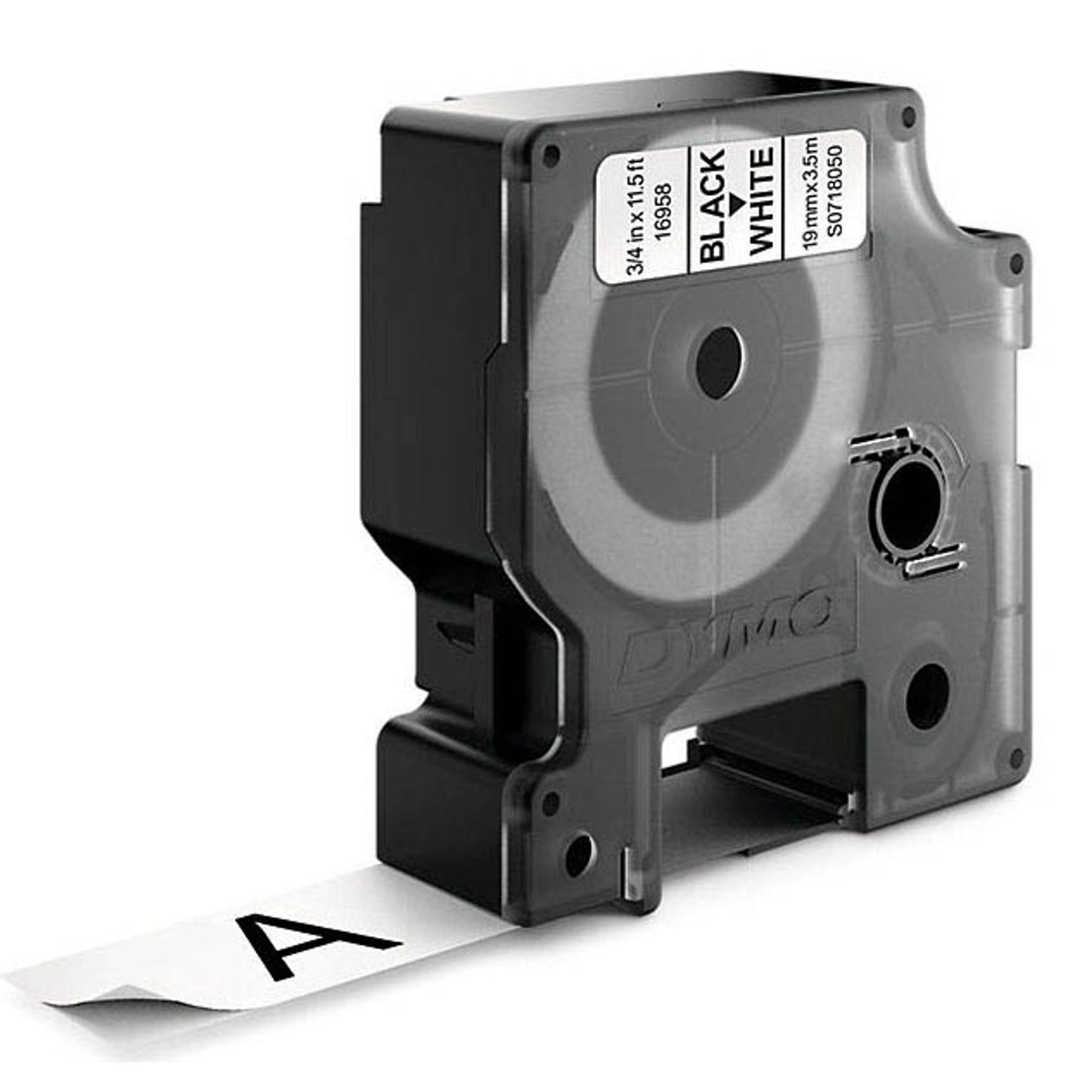 DYMO Schriftband D1 16958 , 19 mm schwarz auf weiß | S0718050