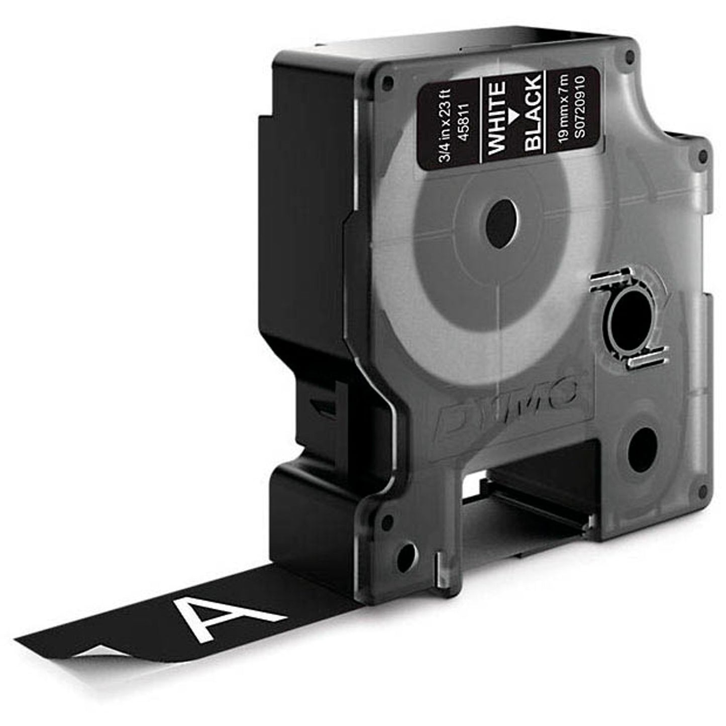 DYMO Schriftband D1 45811 , 19 mm weiß auf schwarz | S0720910