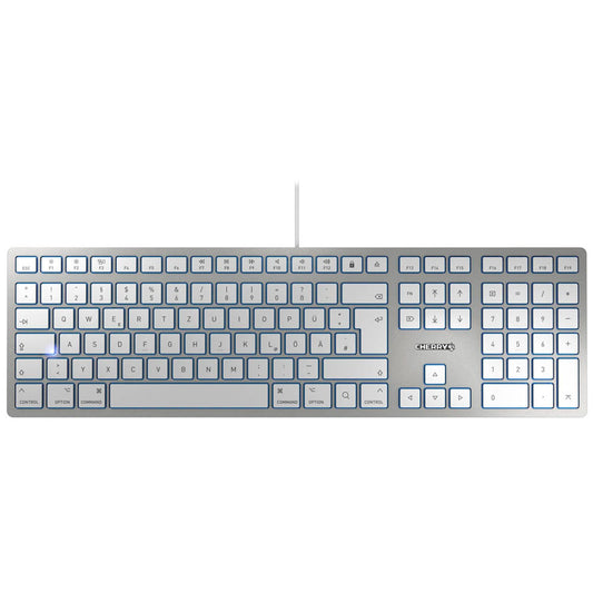 CHERRY KC 6000 SLIM for MAC Tastatur kabelgebunden silber | JK-1610DE-1