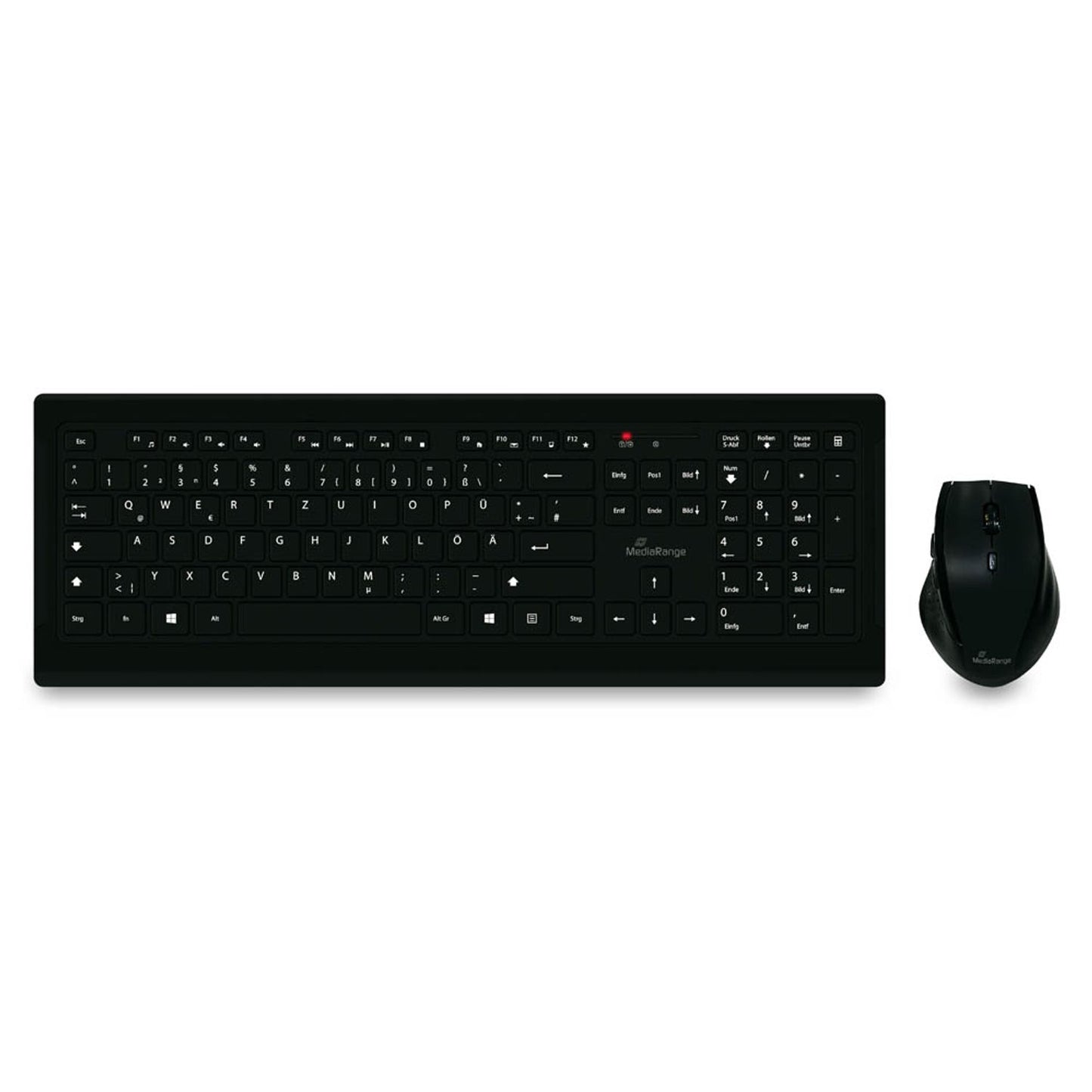 MediaRange Tastatur-Maus-Set kabellos schwarz | MROS104