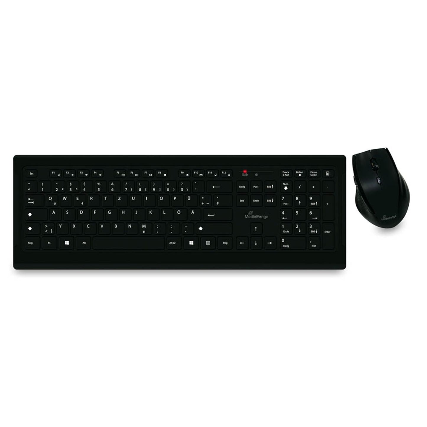 MediaRange Tastatur-Maus-Set kabellos schwarz | MROS104